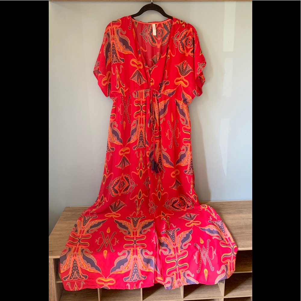 Xhilaration Boho Flowy Maxi Dress size medium
